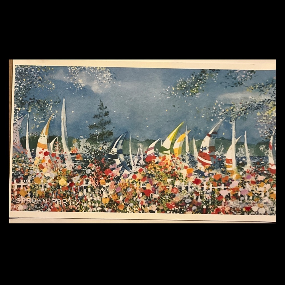 “Garden Party” Print by Chris Bollen 20.25x11.25- Unframed
